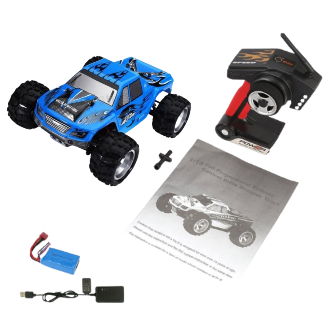 Carrinho Controle Remoto Eletrico Automodelo Wltoys 4x4 A979 1/18